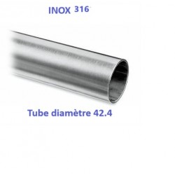 Tube Ø42,4 épaisseur 2 en longueur de 3m/2m/1m
